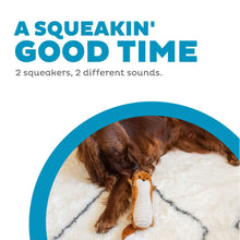 Outward Hound Stuffing-Free Big Squeak Fox Plush Dog Toy, Orange, Medium