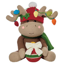 16.5-19.6" Knit Holiday Shelf Sitters, Set of 2