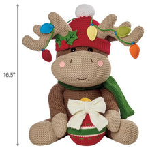 16.5-19.6" Knit Holiday Shelf Sitters, Set of 2
