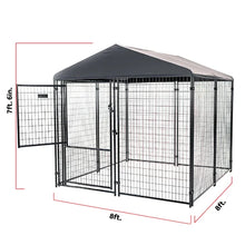 Lucky Dog STAY Series Executive Dog Kennel 8'x8' with Privacy Screen