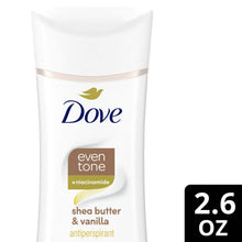 Dove Even Tone Women's Antiperspirant Deodorant Stick Shea Butter & Vanilla, 2.6 oz