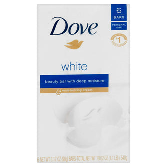 Dove White Beauty Bar, 3.15 oz, 6 Bar