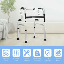 Resenkos Medical Mobility Walker,One-Button Folding Aluminum Walking Frame Walker - Brands For Less USA