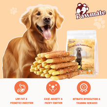 Pawmate Chicken Jerky Wrapped Pumpkin Biscuits Dog Treats, Promote Digestion Soft Chews for All Dogs, 11 oz