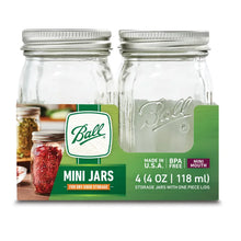Ball 4 oz Mini Mason Jars with Lids, 4-Pack Glass Spice Jars for Herbs, Favors, and Dry Storage - Brands For Less USA