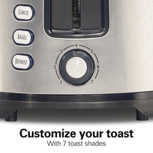 Tostadora Hamilton Beach para 4 rebanadas de pan y bagels con ranuras extra anchas y bandeja recogemigas abatible, color negro 