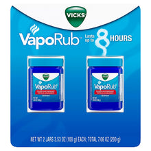Vicks VapoRub Cough Suppressant Topical Analgesic Ointment, 2 pk./3.53 oz.
