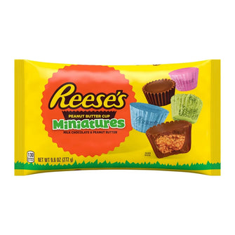 Miniatures Milk Chocolate Peanut Butter Cups Easter Candy, Bag 9.6 Oz - Brands For Less USA
