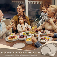 Vesteel 18-Piece Dinnerware Set, Ceramic Plates and Bowls Set for 6, Speckled Stoneware Dishes Set for Family, Microwave & Dishwasher Safe - Cappuccino Brown - Brands For Less USA