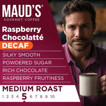 Maud's Decaf Raspberry Chocolate Flavored Coffee Pods, 18 ct, Decaffeinated Medium Roast Flavored Coffee in Recyclable Single Serve Pods – 100% Arabica Beans, Compatible with Keurig K Cups Maker - Brands For Less USA