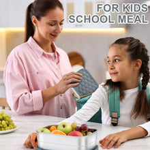 Vesteel Stainless Steel Lunch Container Set, Leak Proof Bento Box with Silicone Lids, Portable Metal Lunch Box for School and Daycare(25OZ + 8OZ*2), Grey - Brands For Less USA