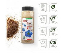 Badia Organic Ground Flax Seed, 16 oz - Superfood High in Fiber & Omega-3,