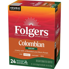 Folgers Colombian Decaffeinated Coffee, Medium Roast, Keurig K Cup Brewers, 24 Count Box - Brands For Less USA