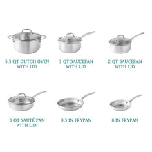 The Pioneer Woman 14-Piece Stainless Steel Cookware Set, Cooking Pots and Pans Set with Kitchen Utensils