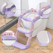 FVLOENG Potty Training Seat for Kids Boys Girls,3 in 1 Toddler Toilet,Potty Training Toilet with Urinals, Toddler Step Stool Ladder and Splash Guard Anti-Slip with Soft Cushion (Pink) - Brands For Less USA