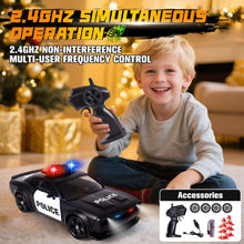 Remote Control Car, 1:20 Scale 15KM/H 4WD Drift Car with LED Lights & 2 Rechargeable Batteries, Racing Drift Car Toy for 3-8 Boys & Girls