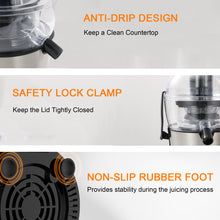 Fylivore Juicer Machine , 800W Wide 2.75”Feed Chute Juice Extractor Easy to Clean, Anti-Drip, Stainless Steel BPA-Free