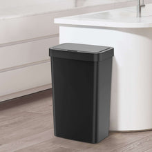 Mainstays Kitchen Automatic Trash Can, 13.2 Gallon Plastic Motion Sensor Garbage Bin, Black