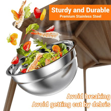 TINANA Mixing Bowls with Lids: Stainless Steel Mixing Bowls Set, Metal Nesting Mixing Bowls for Kitchen, 7/4.5/3.0/2.0/1.5/1.0/0.7QT, Great for Prep, Baking, Serving