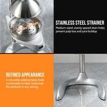 Sopito Manual Juicer Press, Effortless Cast Iron Juicer Professional Safety Stainless Steel Hand Press Juicer for Fresh Lemon, Lime, Orange & Pomegranate,Easy to Clean with Brusher