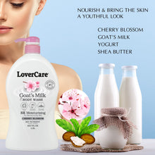2-Pack LoverCare Goat's Milk Cherry Blossom Body Wash 40.7 fl oz (1200ml)