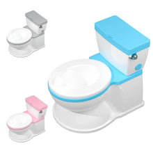 2-in-1 Toddler Potty Training Toilet with Flushing Sound,Blue – Detachable Seat for Boys & Girls, Wipes & Toilet Paper Storage, Easy Clean - Brands For Less USA