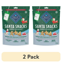 Blue Buffalo Santa Snacks Crunchy Dog Biscuits, Oven-Baked, Oatmeal & Cinnamon, 11-oz. Bag - Brands For Less USA