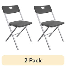 Mainstays Resin Seat & Back Folding Chair, Black