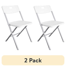 Mainstays Resin Seat & Back Folding Chair, Black