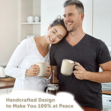 Vesteel Coffee Mug Set of 4, Ceramic Coffee Cups with Handles, 14oz Handmade Reactive Glaze Mugs Set for Coffee Tea Milk, Mug Gifts for Thanksgiving Day Anniversary, Gifts for Men, women, Home, Office and Restuarant