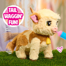 furReal Maggie the Feed & Follow Cow, 11 Inch Interactive Plush Cow, Boys and Girls Ages 4 Up