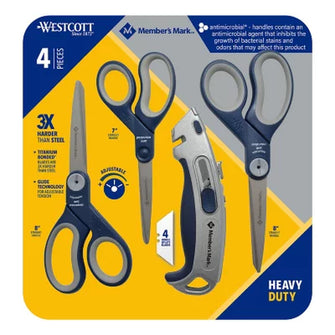 Member'S Mark Anti-Microbial Scissors with Box Cutter