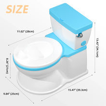 2-in-1 Toddler Potty Training Toilet with Flushing Sound,Blue – Detachable Seat for Boys & Girls, Wipes & Toilet Paper Storage, Easy Clean - Brands For Less USA