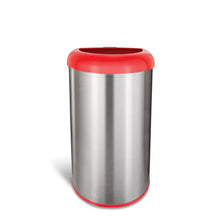 Nine Stars 13.2-Gal. Stainless Steel Open Top Trash Can - Red