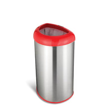 Nine Stars 13.2-Gal. Stainless Steel Open Top Trash Can - Red