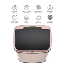 Nine Stars 13.2-Gal. Stainless Steel Sensor Trash Can - Gold