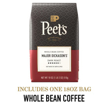 Peet's Coffee Major Dickason's Blend Premium Dark Roast Whole Bean Coffee, Arabica, 18 oz - Brands For Less USA
