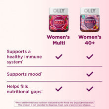 OLLY Women's 40+ Multi Gummy Supplement with 20 Key Nutrients, 90 Count