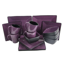 Elama Mulberry Loft 16 Piece Modern Premium Stoneware Dinnerware Set for 4 - Brands For Less USA