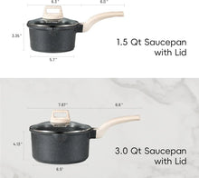 Carote 1.5Qt & 3.0Qt Non-Stick Sauce Pan Set with Lid, Non Stick Sauce Pots Cooking Pot with Pour Spout, Easy to Clean(Class Granite) - Brands For Less USA