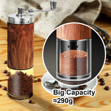 AGCAN Manual Coffee Grinder Portable Coffee Bean Mill Grinders with Ceramic Burr, 304 Stainless Steel Hand Crank - Fine Coarse Adjustable - for Outdoor, Travel, Espresso