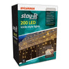 Sylvania Stay-Lit Cool White Led Icicle Light Set, 200 ct.