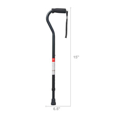 Equate Mobility Aluminum Offset Handle Cane with Foam Handle, Adjustable Height, Black - Brands For Less USA