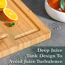 Large Wood Cutting Board, Bamboo Cutting Boards for Kitchen with Juice Groove and Handles, Cutting Boards for Kitchen, 15.75" x 11.81"