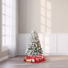 24 in Pre-Lit Cooper Flocked Spruce Artificial Christmas Tree with 35 Clear LED Lights and Stand, by Holiday Time