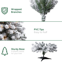 24 in Pre-Lit Cooper Flocked Spruce Artificial Christmas Tree with 35 Clear LED Lights and Stand, by Holiday Time