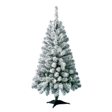 24 in Pre-Lit Cooper Flocked Spruce Artificial Christmas Tree with 35 Clear LED Lights and Stand, by Holiday Time