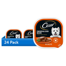 24pack_CesarClassicLoafInSauceChickenAndLiverRecipeWetDogFood_3.5OzTray - Brands For Less USA
