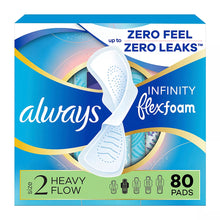 Always Infinity with FlexFoam Pads, Size 2, Heavy, with Wings, Unscented, 80 ct.