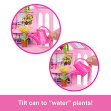 Barbie World Backyard Garden Toy Playset Shelf, Flowers, Fountain & Accessories